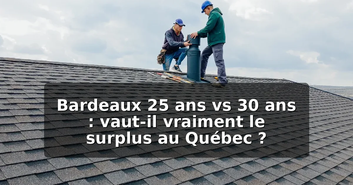 Bardeaux 25 ans vs 30 ans : le surplus vaut-il la peine ? — illustration