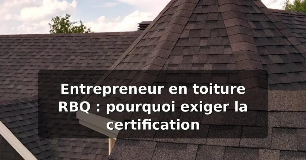 Entrepreneur en toiture RBQ : pourquoi exiger la certification 1 Entrepreneur toiture RBQ : pourquoi exiger la licence ? — illustration