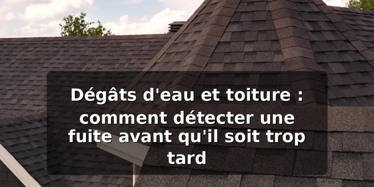 Fuite de toiture : comment la détecter avant les dégâts majeurs Fuite de toiture : comment la détecter — illustration