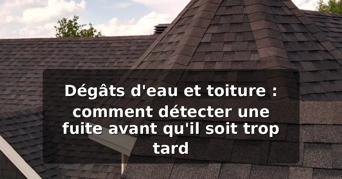 Fuite de toiture : comment la détecter — illustration