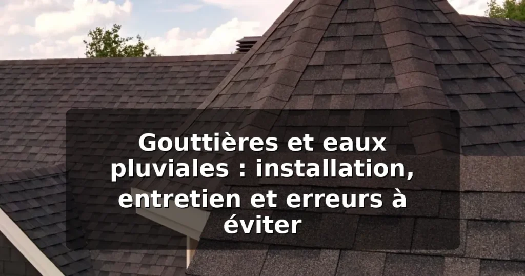 Gouttières : installation, entretien et erreurs à éviter (2026) 1 Gouttières : installation, entretien et erreurs à éviter (2026) — illustration