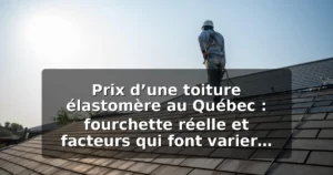 Prix toiture élastomère Québec 2026 — illustration