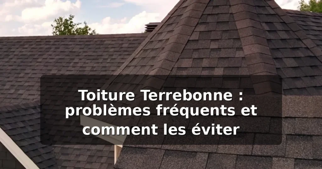Toiture Terrebonne : problèmes fréquents et solutions — illustration