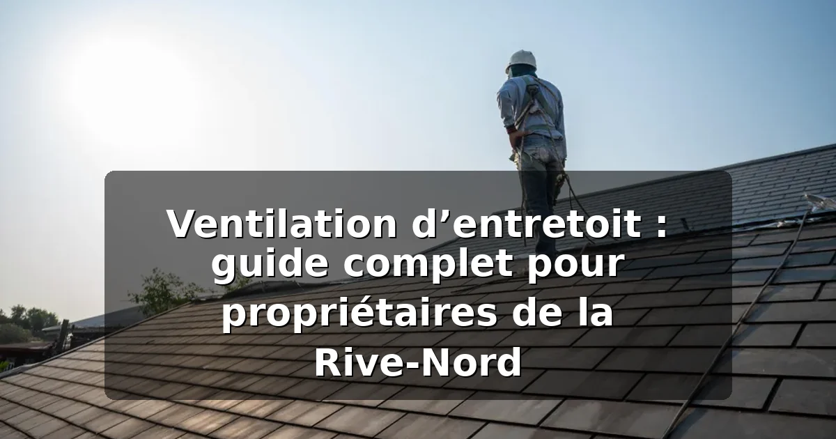 Ventilation d'entretoit : guide complet pour la Rive-Nord — illustration